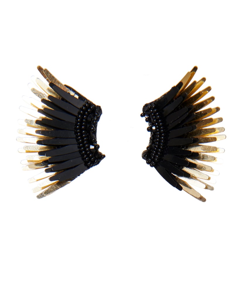 Front of a size one-size-fits-all Mini Madeline Earring Black Gold in Black Gold by Mignonne Gavigan. | dia_product_style_image_id:312229